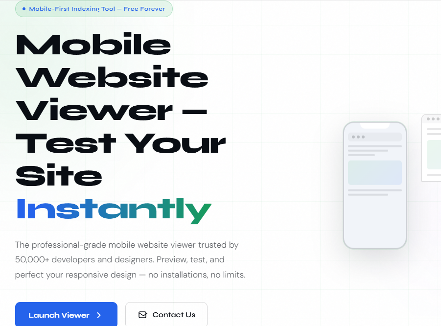 Mobile Viewer — Free Website Tester & Mobile Preview Tool